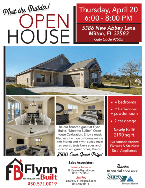 Open House Flier Example
